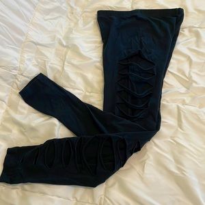 🔥 American Apparel leggings, size small. EUC, worn once. Cutouts up each leg!